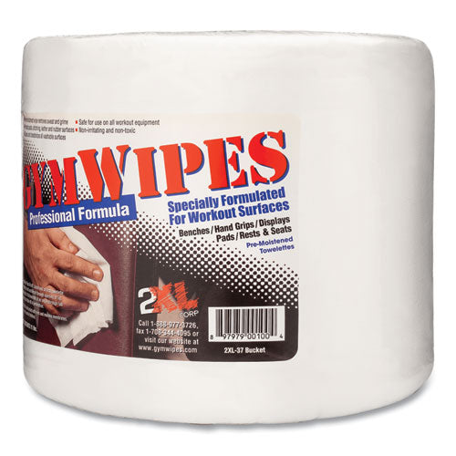 Gym Wipes Professional, 1-ply, 6 X 8, Unscented, White, 700/pack, 4 Packs/carton