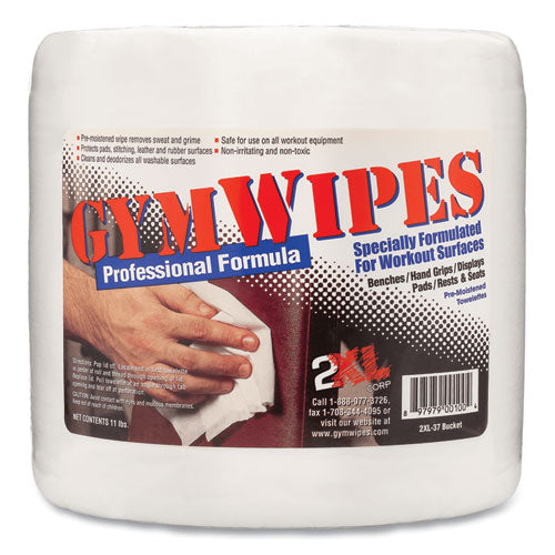 Gym Wipes Professional, 1-ply, 6 X 8, Unscented, White, 700/pack, 4 Packs/carton