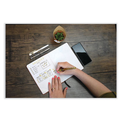 Impact Bold Gel Pen, Stick, Bold 1 Mm, Assorted Marvelous Metallics Ink And Barrel Colors, 3/pack