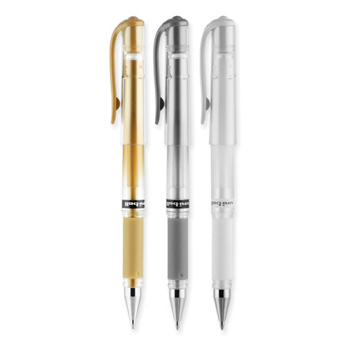 Impact Bold Gel Pen, Stick, Bold 1 Mm, Assorted Marvelous Metallics Ink And Barrel Colors, 3/pack