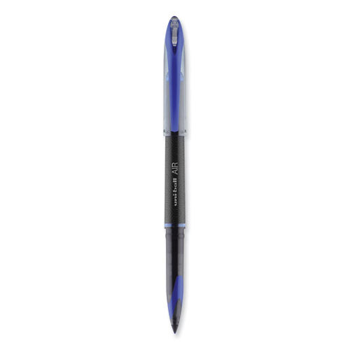 Air Porous Roller Ball Pen, Stick, Medium 0.7 Mm, Blue Ink, Black Barrel, Dozen