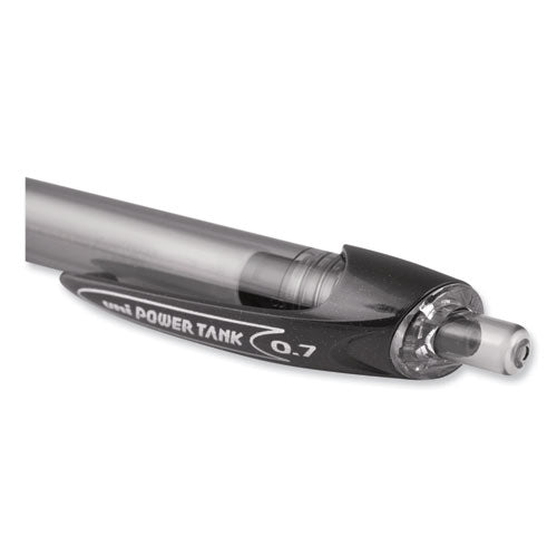 Power Tank Rt Ballpoint Pen, Retractable, Bold 1 Mm, Black Ink, Smoke/black Barrel, Dozen