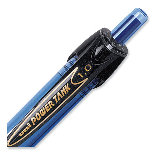 Power Tank Rt Ballpoint Pen, Retractable, Bold 1 Mm, Blue Ink, Translucent Blue Barrel, Dozen