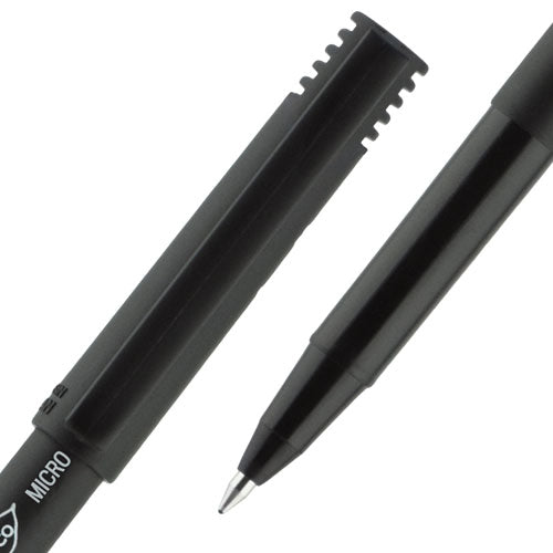 Onyx Roller Ball Pen, Stick, Micro 0.5 Mm, Black Ink, Black Matte Barrel, Dozen