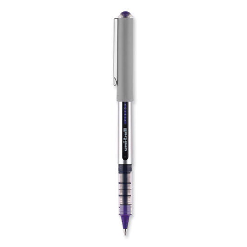 Vision Roller Ball Pen, Stick, Fine 0.7 Mm, Majestic Purple Ink, Gray Barrel, Dozen