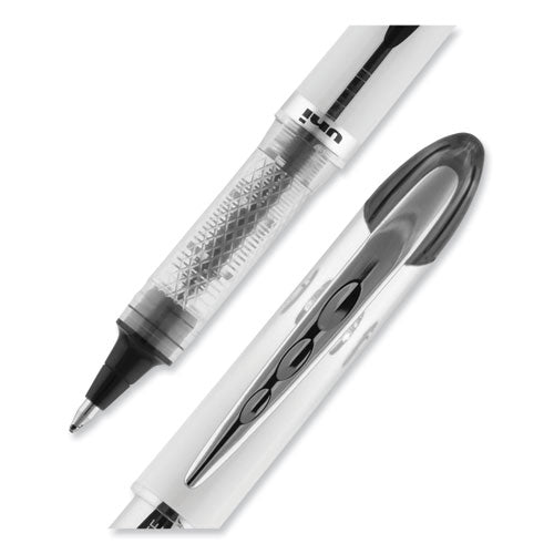 Vision Elite Roller Ball Pen, Stick, Bold 0.8 Mm, Black Ink, White/black Barrel