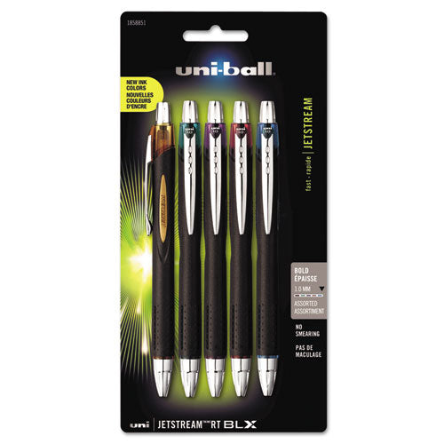 Jetstream Retractable Ballpoint Pen, Fine 0.7 Mm, Black Ink, Blue Barrel