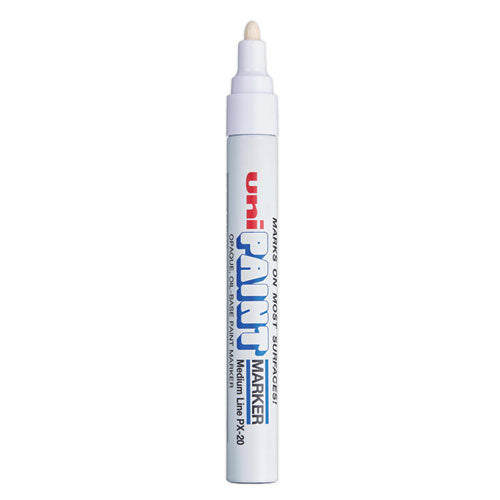 Permanent Marker, Medium Bullet Tip, White