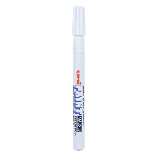 Permanent Marker, Fine Bullet Tip, White