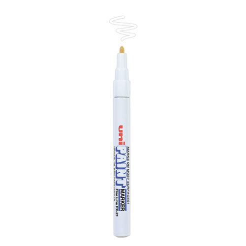 Permanent Marker, Fine Bullet Tip, White