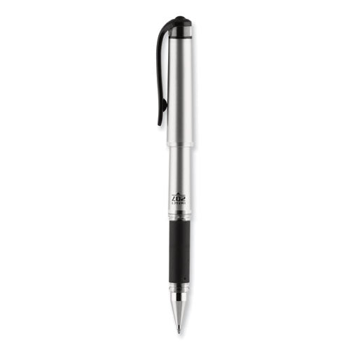 207 Impact Gel Pen, Stick, Bold 1 Mm, Black Ink, Silver/black Barrel