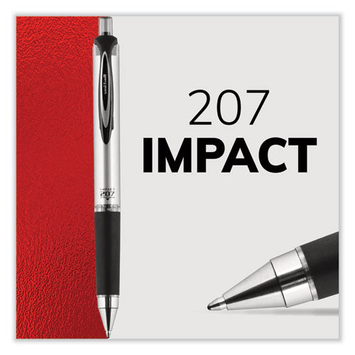 207 Impact Gel Pen, Retractable, Bold 1 Mm, Black Ink, Black Barrel