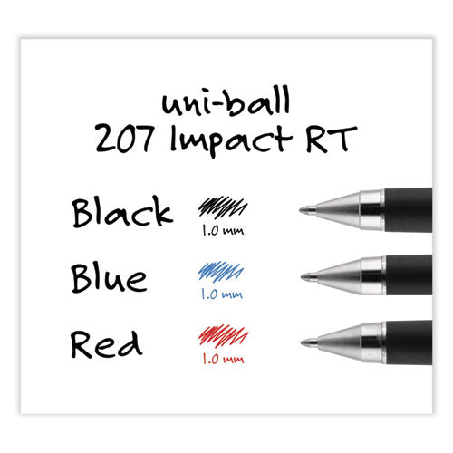 Refill For Gel 207 Impact Rt Roller Ball Pens, Bold Conical Tip, Black Ink, 2/pack