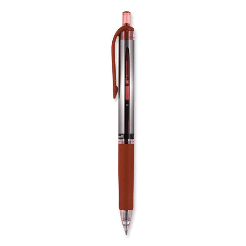 Signo Gel Pen, Retractable, Medium 0.7 Mm, Red Ink, Red/metallic Accents Barrel, Dozen