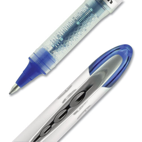 Vision Elite Roller Ball Pen, Stick, Bold 0.8 Mm, Blue Ink, White/blue Barrel