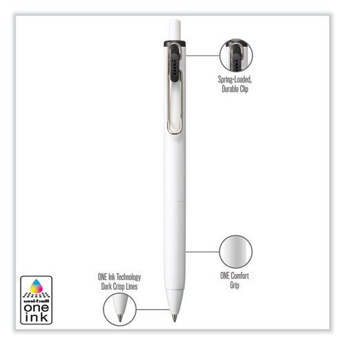 Unione Gel Pen, Retractable, Medium 0.7 Mm, Business Ink-color Assortment, White Barrel, 5/pack
