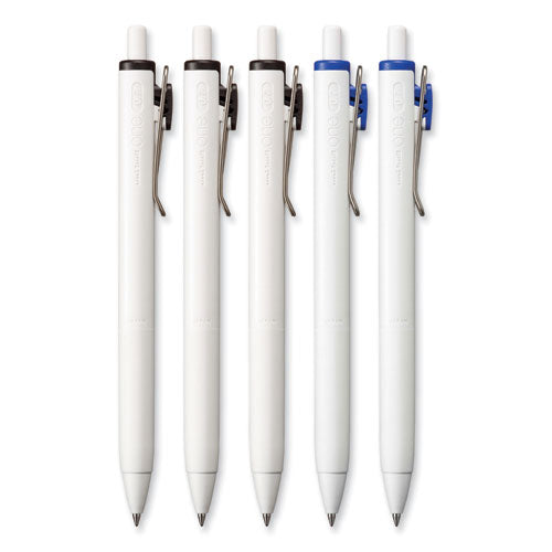 Unione Gel Pen, Retractable, Medium 0.7 Mm, Business Ink-color Assortment, White Barrel, 5/pack