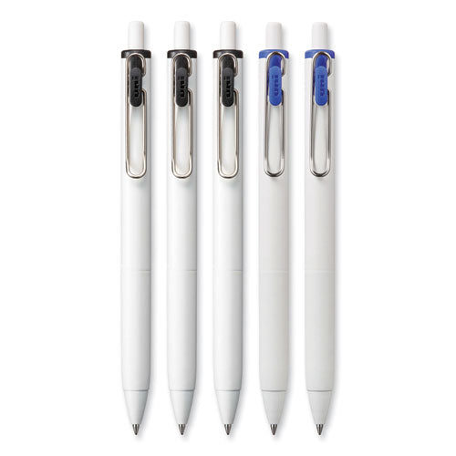 Unione Gel Pen, Retractable, Medium 0.7 Mm, Business Ink-color Assortment, White Barrel, 5/pack