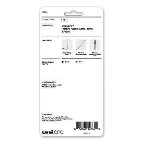 Unione Gel Pen, Retractable, Medium 0.7 Mm, Business Ink-color Assortment, White Barrel, 5/pack