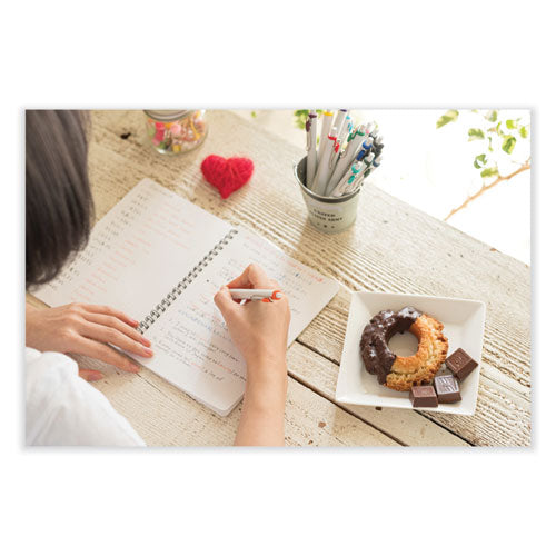 Unione Gel Pen, Retractable, Medium 0.7 Mm, Fashion Ink-color Assortment, White Barrel, 5/pack
