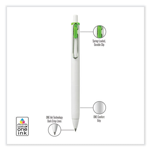 Unione Gel Pen, Retractable, Medium 0.7 Mm, Fashion Ink-color Assortment, White Barrel, 5/pack