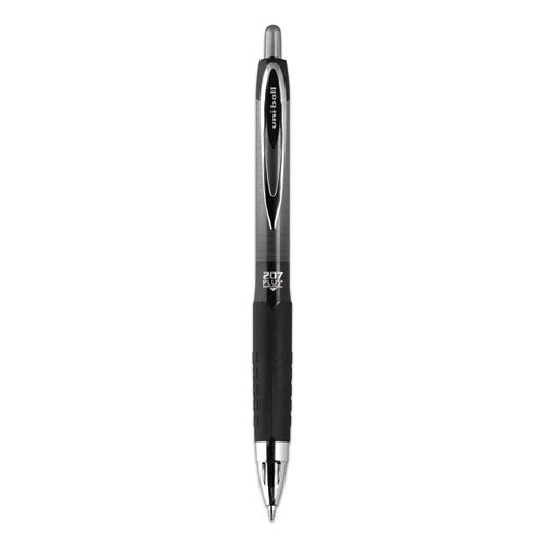 207 Plus+ Gel Pen, Retractable, Medium 0.7 Mm, Black Ink, Black Barrel, 4/pack