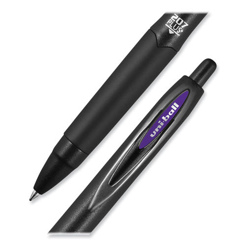 207 Plus+ Gel Pen, Retractable, Medium 0.7 Mm, Inspirational Ink-color Assortment, Black Barrel, 6/pack