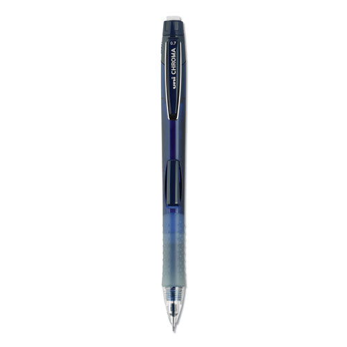 Chroma Mechanical Pencil W/ 10 Leads And 2 Erasers, 0.7 Mm, Hb (#2), Black Lead, (1) Red (1) Blue Barrel, 2/pack