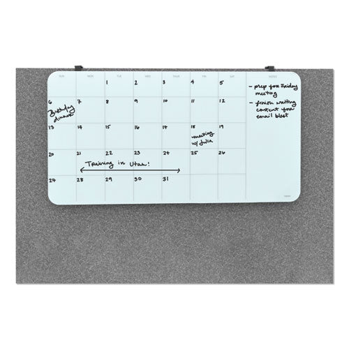 Cubicle Glass Dry Erase Board, Undated One-week, 20 X 5.5, White Surface