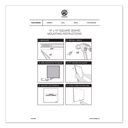 Tile Board Value Pack, (1) Natural Cork Bulletin, (1) White Dry Erase, 14 X 14