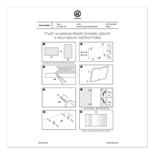 4n1 Magnetic Dry Erase Combo Board, One Month, 36 X 24, White/natural Surface, Silver Aluminum Frame