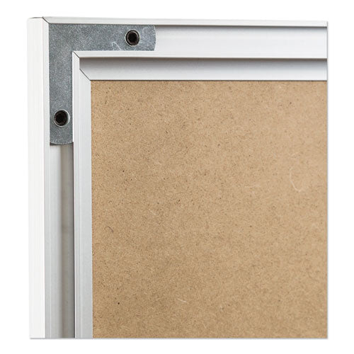 4n1 Magnetic Dry Erase Combo Board, One Month, 36 X 24, White/natural Surface, Silver Aluminum Frame