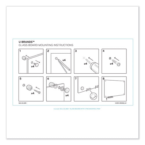 Magnetic Glass Dry Erase Board Value Pack, 36 X 24, White Surface