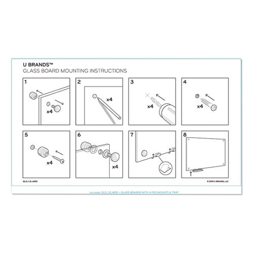 Magnetic Glass Dry Erase Board Value Pack, 72 X 36, White Surface