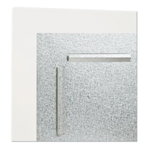 Floating Glass Dry Erase Board, 36 X 24, White Surface