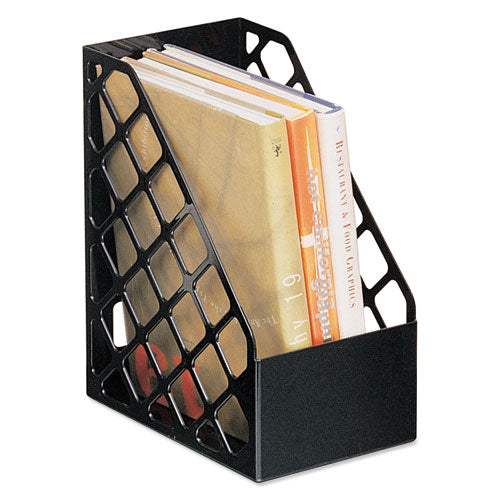 Recycled Plastic Large Magazine File, 6.25 X 9.5 X 11.88, Black