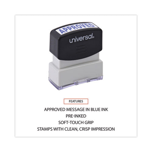 Message Stamp, Approved, Pre-inked One-color, Blue