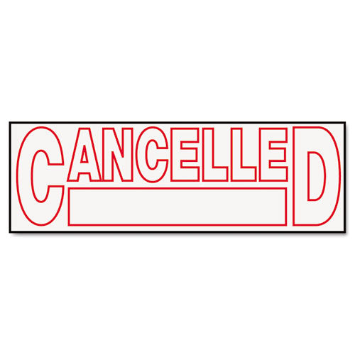 Message Stamp, Cancelled, Pre-inked One-color, Red