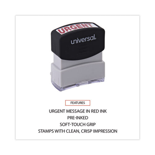 Message Stamp, Urgent, Pre-inked One-color, Red