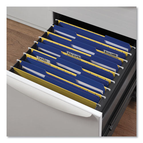 Deluxe Reinforced Top Tab Fastener Folders, 0.75" Expansion, 2 Fasteners, Letter Size, Blue Exterior, 50/box