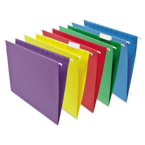 Deluxe Bright Color Hanging File Folders, Letter Size, 1/5-cut Tabs, Bright Green, 25/box