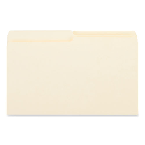 Top Tab File Folders, 1/2-cut Tabs: Assorted, Legal Size, 0.75" Expansion, Manila, 100/box