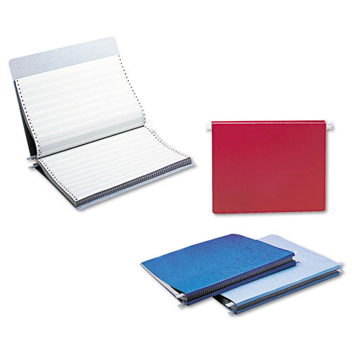 Pressboard Hanging Binder, 2 Posts, 6" Capacity, 9.5 X 11, Blue