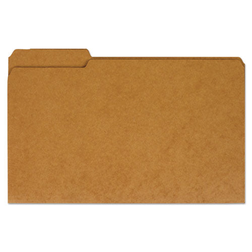 Reinforced Kraft Top Tab File Folders, 1/3-cut Tabs: Assorted, Legal Size, 0.75" Expansion, Brown, 100/box