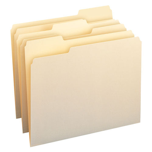 Top Tab File Folders, 1/3-cut Tabs: Assorted, Letter Size, 0.75" Expansion, Manila, 250/box