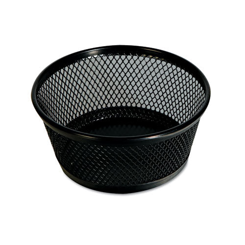 Jumbo Mesh Storage Dish, 4.38" Diameter X 2"h, Black