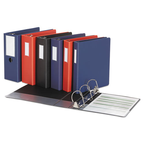 Deluxe Non-view D-ring Binder With Label Holder, 3 Rings, 4" Capacity, 11 X 8.5, Black