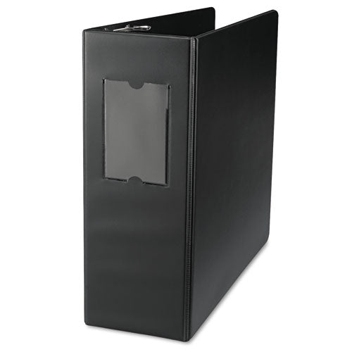 Deluxe Non-view D-ring Binder With Label Holder, 3 Rings, 4" Capacity, 11 X 8.5, Black