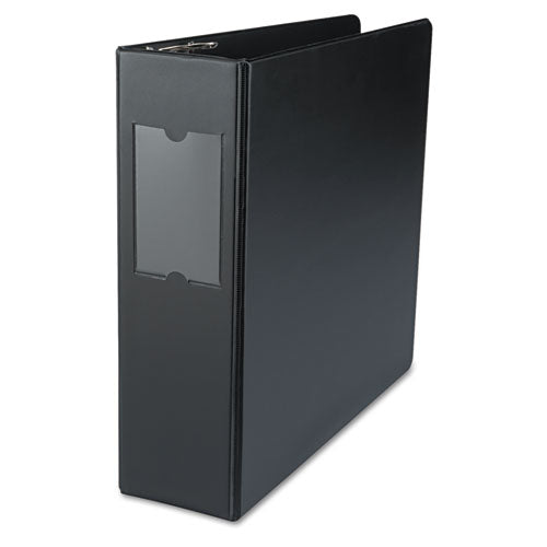 Deluxe Non-view D-ring Binder With Label Holder, 3 Rings, 3" Capacity, 11 X 8.5, Black