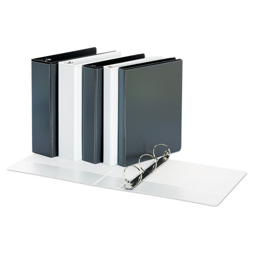 Economy Round Ring View Binder, 3 Rings, 0.5" Capacity, 11 X 8.5, White, 12/carton